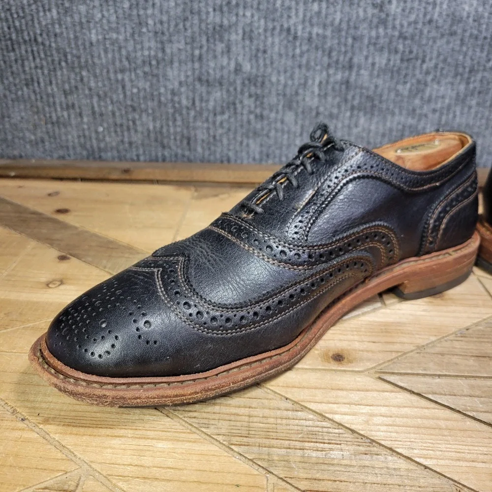 Allen Edmonds Neumok 2.0 Oxford Shoes Mens 9.5 E Brown Leather Wingtip Brogue